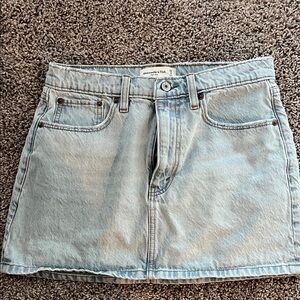 Abercrombie & Fitch Light Blue Denim Mini Skirt